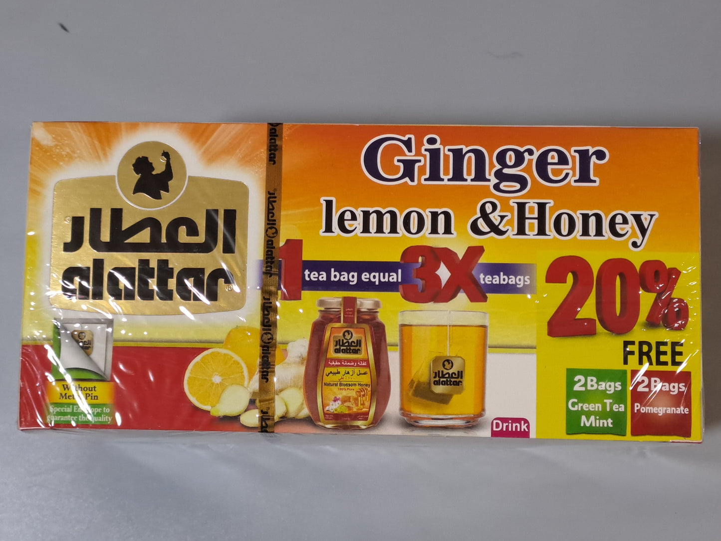 Al-Attar Ginger, Lemon and Honey Herbal Tea 24 Bags