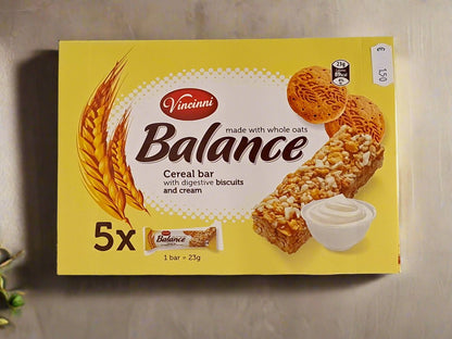 Vincinni Balance made with whole oats Cereal bar