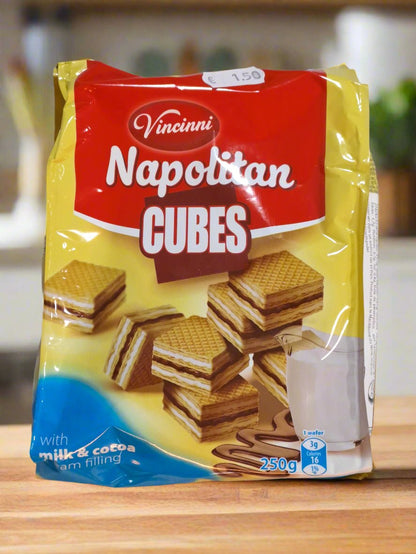 Vincinni, Napolitan Cubes With Milk & Cocoa Cream Filling