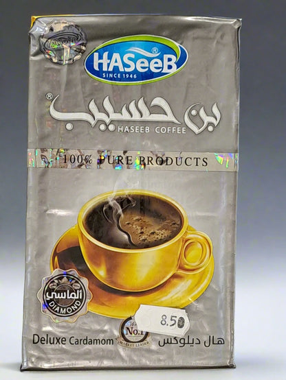 Haseeb coffee Deluxe cardamom Diamond 500g بن حسيب