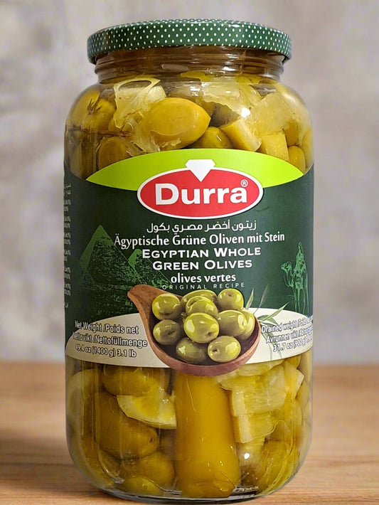 Durra Egyptian Whole Green Olives