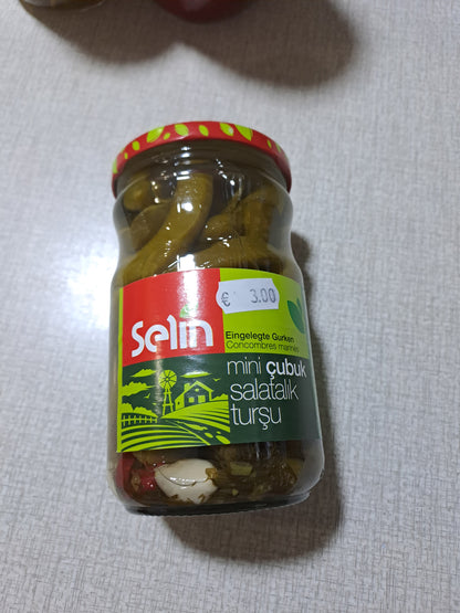 Mini çubuk salatalik turşu